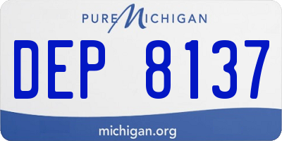 MI license plate DEP8137