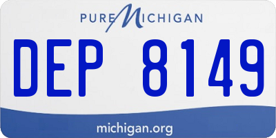 MI license plate DEP8149