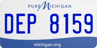 MI license plate DEP8159