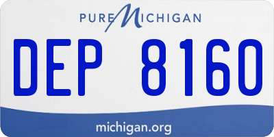MI license plate DEP8160