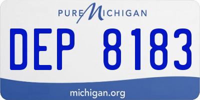 MI license plate DEP8183