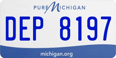MI license plate DEP8197