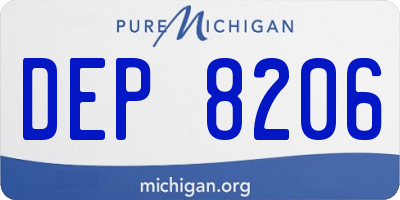 MI license plate DEP8206