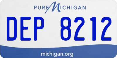 MI license plate DEP8212