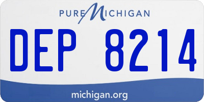 MI license plate DEP8214
