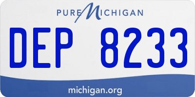 MI license plate DEP8233