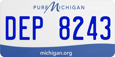 MI license plate DEP8243