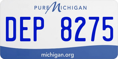 MI license plate DEP8275