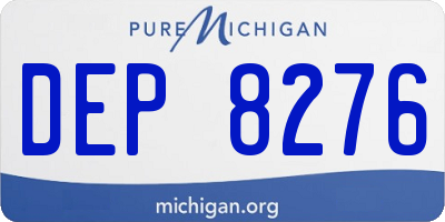 MI license plate DEP8276