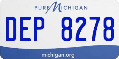 MI license plate DEP8278