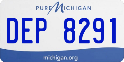 MI license plate DEP8291