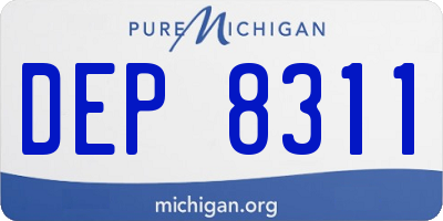 MI license plate DEP8311