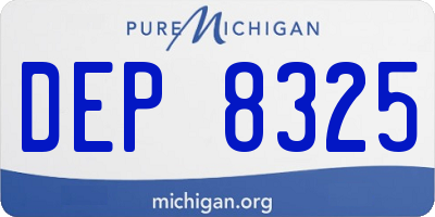 MI license plate DEP8325