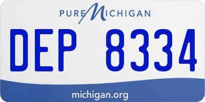 MI license plate DEP8334