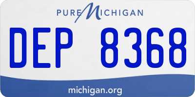 MI license plate DEP8368