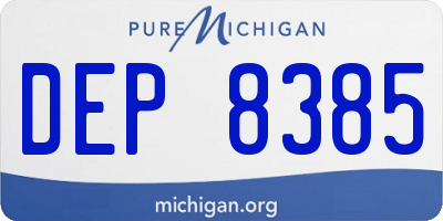MI license plate DEP8385