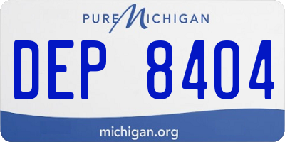 MI license plate DEP8404