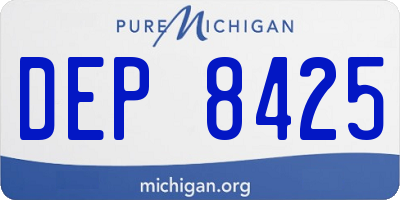 MI license plate DEP8425