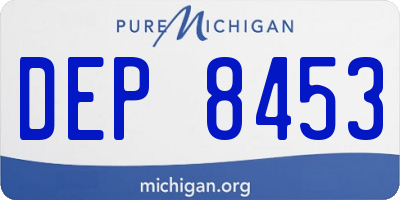 MI license plate DEP8453