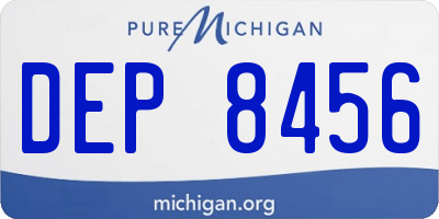 MI license plate DEP8456