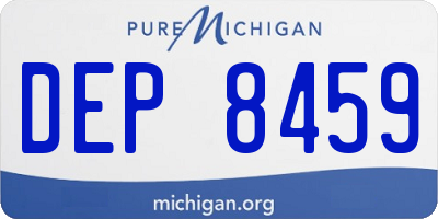 MI license plate DEP8459