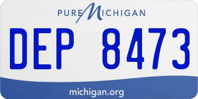 MI license plate DEP8473