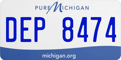 MI license plate DEP8474