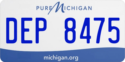 MI license plate DEP8475