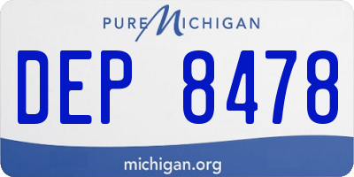 MI license plate DEP8478