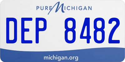 MI license plate DEP8482