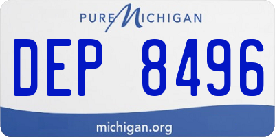 MI license plate DEP8496