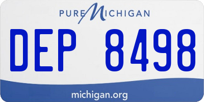 MI license plate DEP8498
