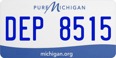 MI license plate DEP8515