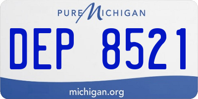 MI license plate DEP8521