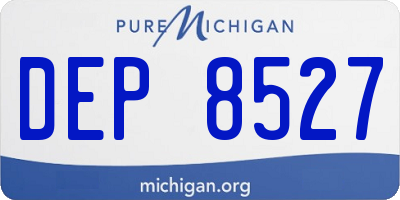 MI license plate DEP8527