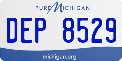 MI license plate DEP8529