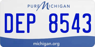 MI license plate DEP8543
