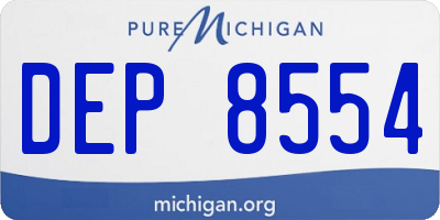 MI license plate DEP8554