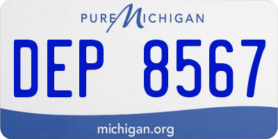 MI license plate DEP8567
