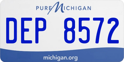MI license plate DEP8572
