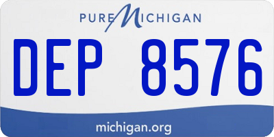 MI license plate DEP8576