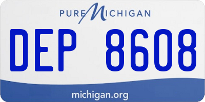 MI license plate DEP8608