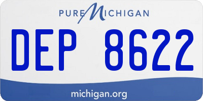 MI license plate DEP8622