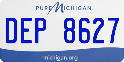 MI license plate DEP8627
