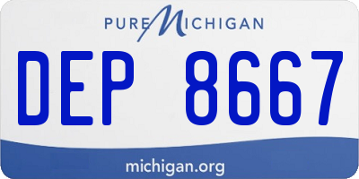 MI license plate DEP8667