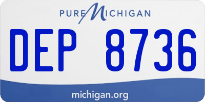 MI license plate DEP8736