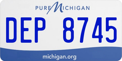 MI license plate DEP8745