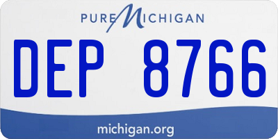 MI license plate DEP8766