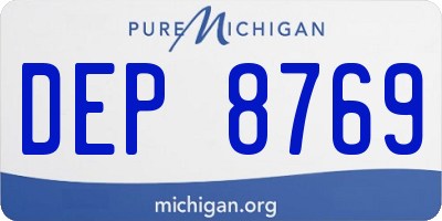 MI license plate DEP8769