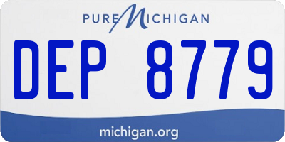 MI license plate DEP8779